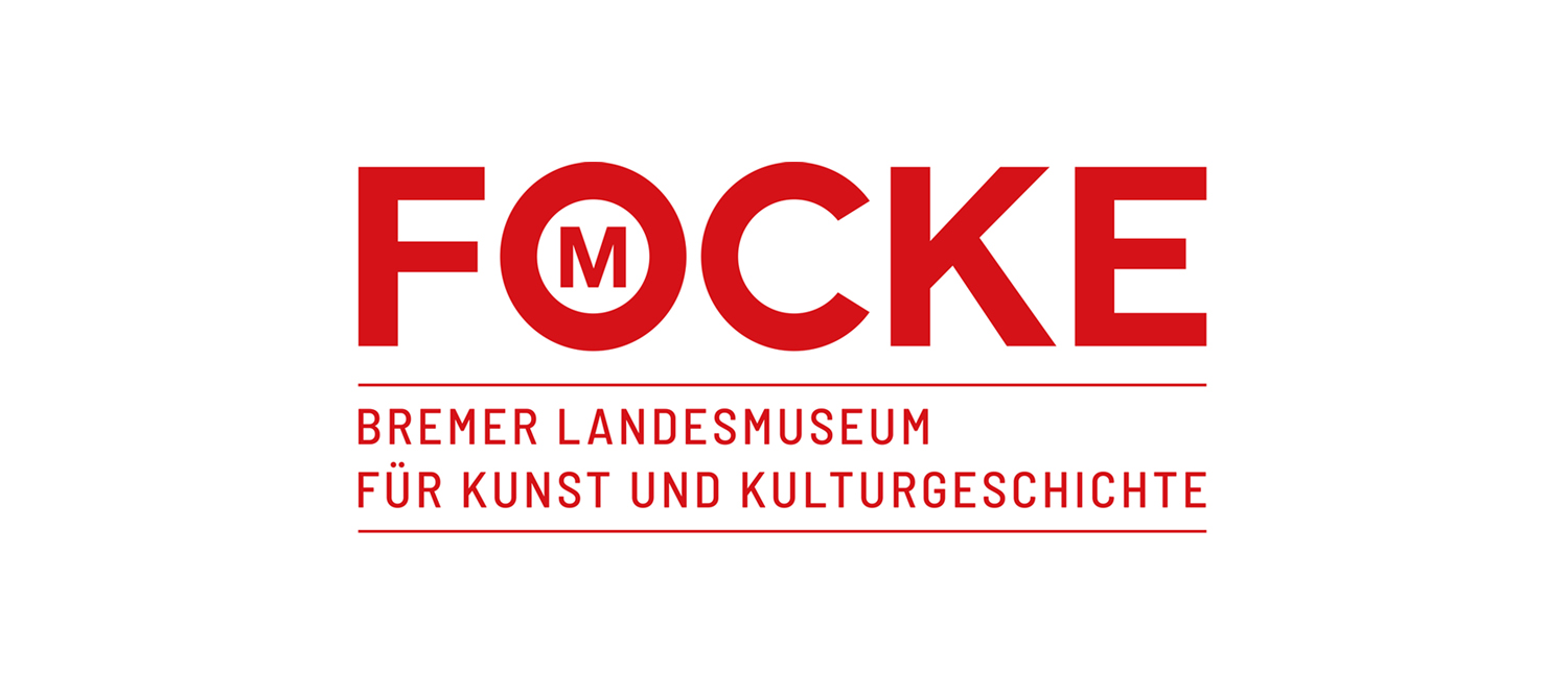 Logo Focke Museum in rot: Bremer Landesmuseum für Kunst und Kulturgeschichte